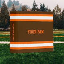 Fútbol marrón, Naranja y blanco personalizado