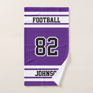 Fútbol 🏈 morado y blanco - 100% Personalizar