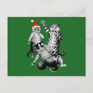 Fútbol navidad jugando gatos