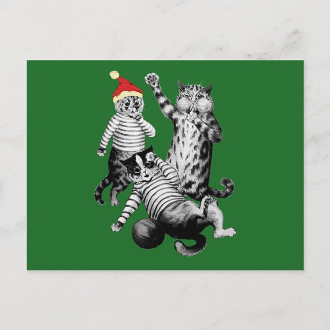 Fútbol navidad jugando gatos (Anverso)