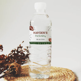 Fútbol Primer cumpleaños Fiesta Etiqueta de botell