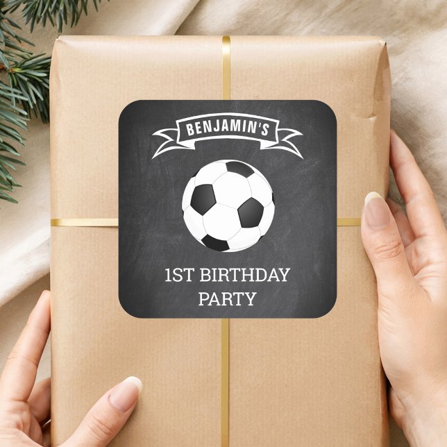 Fútbol Primer cumpleaños Pegatina a favor del part (Subido por el creador)