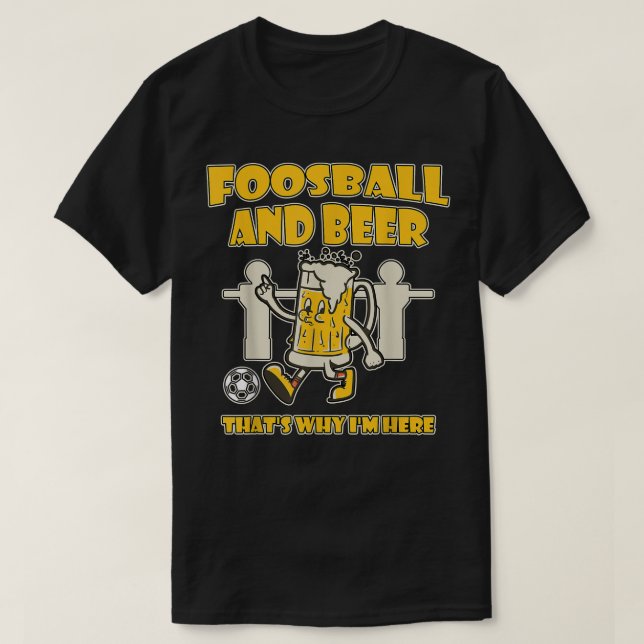 Fútbol y cerveza por eso estoy aquí camiseta (Diseño del anverso)