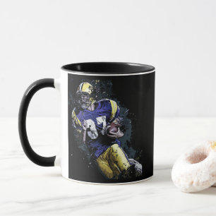Futbolista americano en una taza de estilo persona