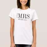 Futura camiseta de la Sra. Bride Bridal Party<br><div class="desc">Personalice el texto personalizado anterior. En nuestra colección "For The Future Mrs." puede encontrar más elementos de coordinación.</div>