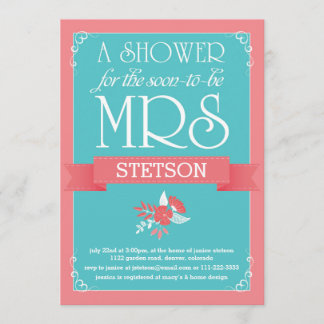 Futura invitación a la señora Bridal Shower | Cora