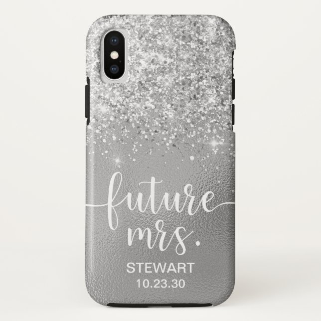 Futura Sra. Fundas para iPhone Case-Mate con Purpu (Reverso)