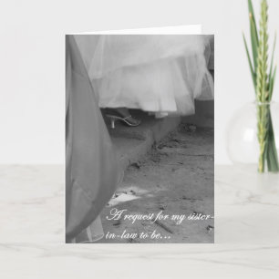 Futura tarjeta de solicitud de dama de honor para 