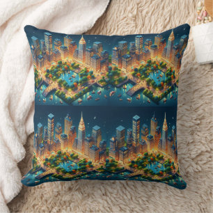 Futurista diseño de Cojín decorativo nocturno de C