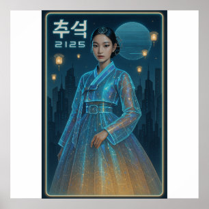 Futurista Hanbok Chuseok - Arte de ciencia ficción