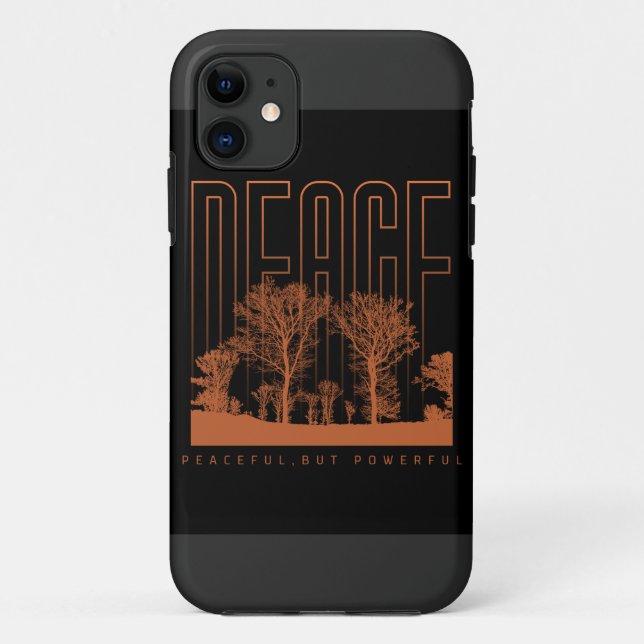 Futuristas negros y Naranjas iPhone 11 Fundas (Reverso)