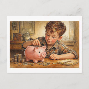 Futuro financiero. Tarjeta postal