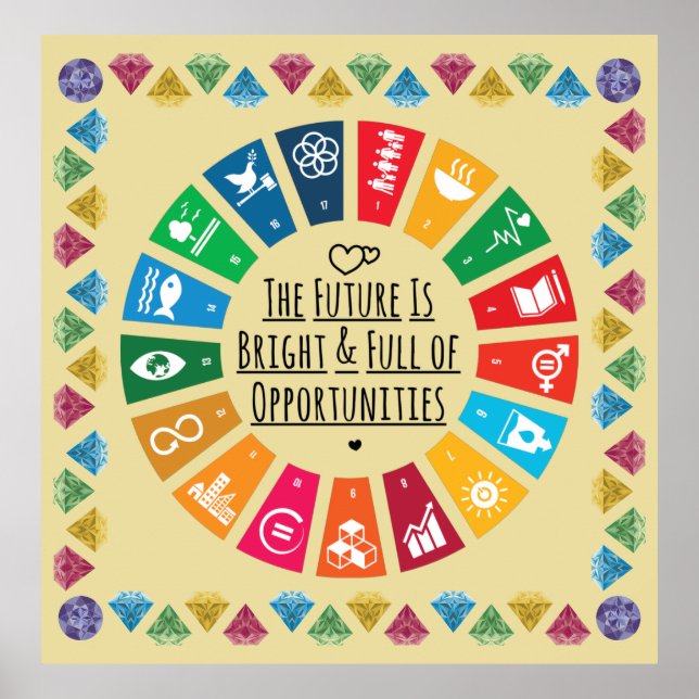 Futuro inspirador Poster - Motivación del arte mur (Frente)