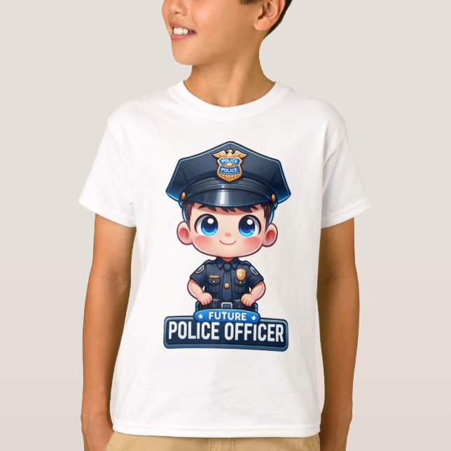Futuro Oficial de Policía Camiseta Infantil - Pers (Anverso)