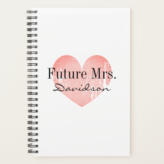 Futuro planificador de bodas espirales de la Sra. (Anverso)