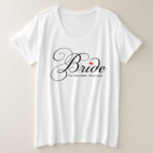 Futuro Sra. Bride Black Personalizado Script Boda