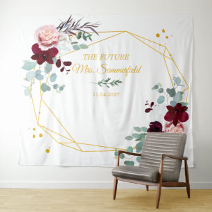 Futuro Sra Floral Fondo Bridal Ducha Tapiz