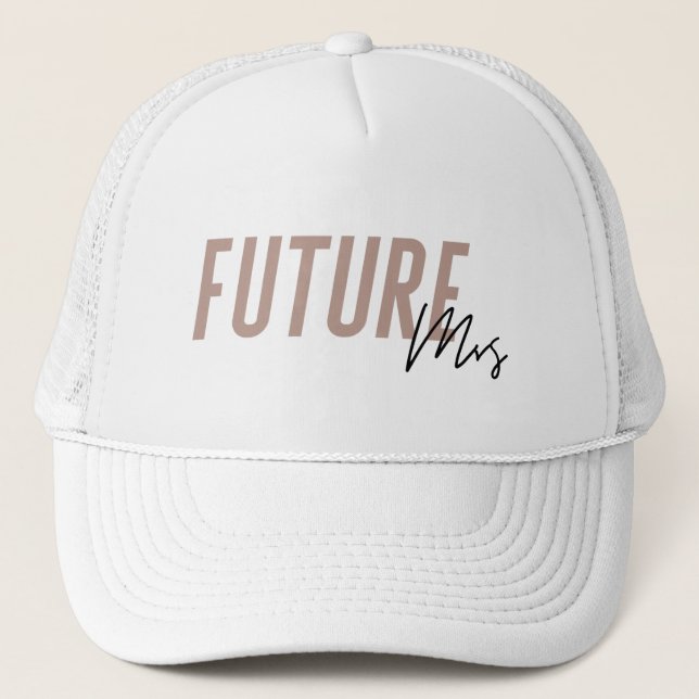Futuro Sra. Gorra | Bachelorette Gorra - Rosa oscu (Anverso)