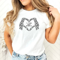 Futuro Sra. Mujeres Camisetas Gothic Skeleton mano