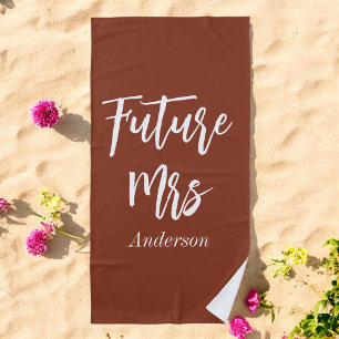 Futuro Sra. Terracotta Bachelorette Beach Toalla