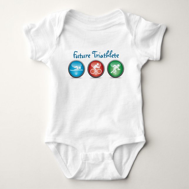 Futuro Triatleta Bebé Camisa :: 01 (Anverso)