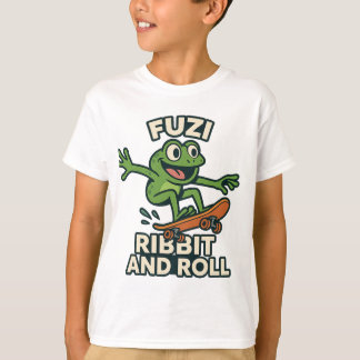 FUZI - Camiseta de rana de Ribbit y Rolling Skater