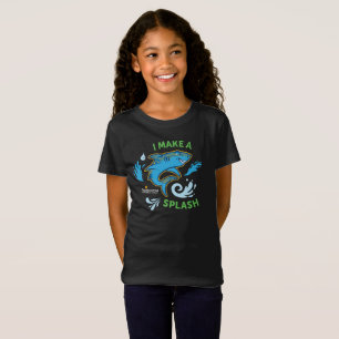 FVES Hago Un Esplash, Camiseta Negra De Tiburones