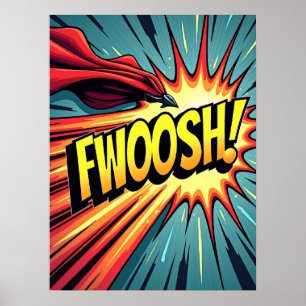 ¡FWOOSH! Poster de explosión de arte pop de estilo
