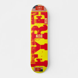 ¡FYRE BUN! Skateboard JMT, 73" Deck