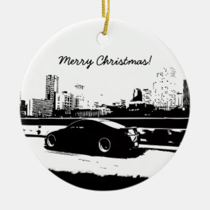 G35 Coupe Rolling disparó a Ornamento de Navidad