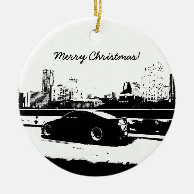G35 Coupe Rolling disparó a Ornamento de Navidad (Frente)
