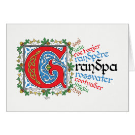 G es para la tarjeta de abuelo