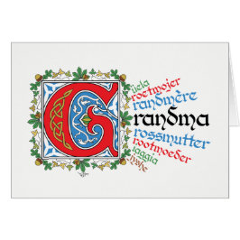 G es para la tarjeta de la abuela