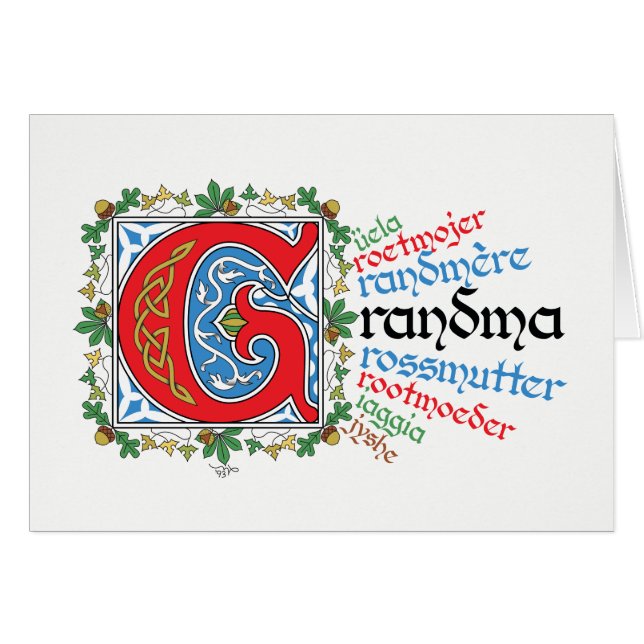 G es para la tarjeta de la abuela (Anverso (Horizontal))