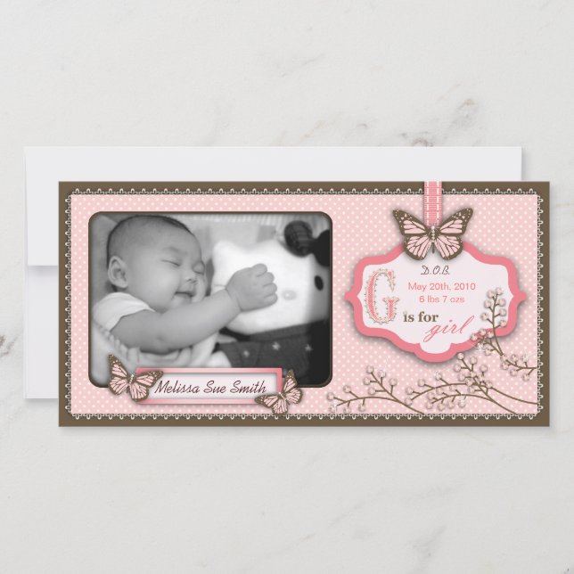 G es para tarjeta de foto Chica (Anverso)