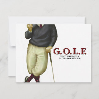 G.O.L.F. GENTLEMEN SÓLO SE PROHÍBE A LAS MUJERES