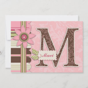 G Tarjeta de invitación al Chica M