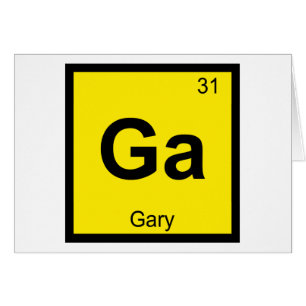 Ga - Gary Indiana Química Símbolo de la Tabla Peri