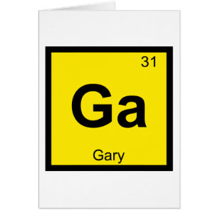 Ga - Gary Indiana Química Símbolo de la tabla peri