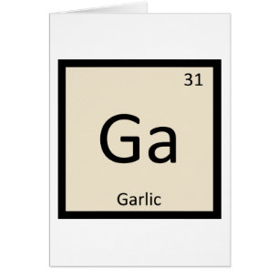 Ga - Química de Verduras de Ajo Tabla Periódica