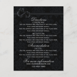 Gabinete Boda de tarjetas de información de boda n
