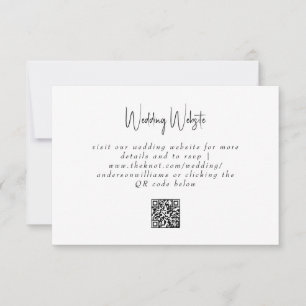 Gabinete de código QR Boda simple y tropical moder