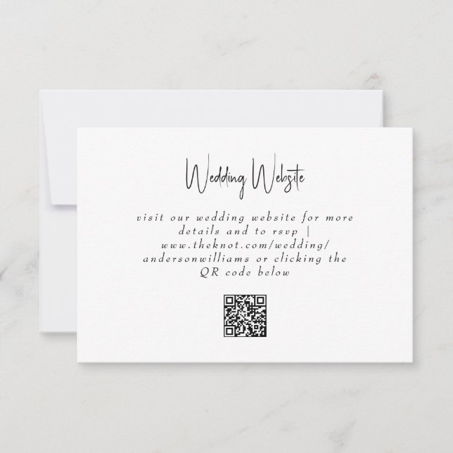 Gabinete de código QR Boda simple y tropical moder (Anverso)