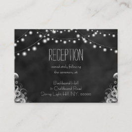 Gabinete de recepción con luces de cadena de table