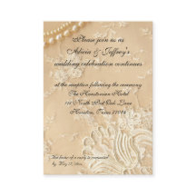 Gabinete de recepción de bodas de encaje y perlas