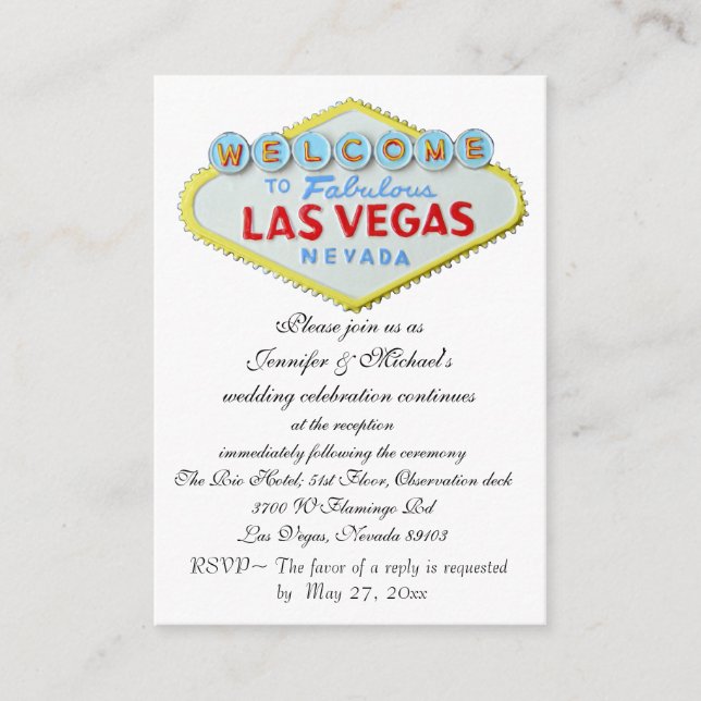 Gabinete de recepción de bodas de Las Vegas (Anverso)