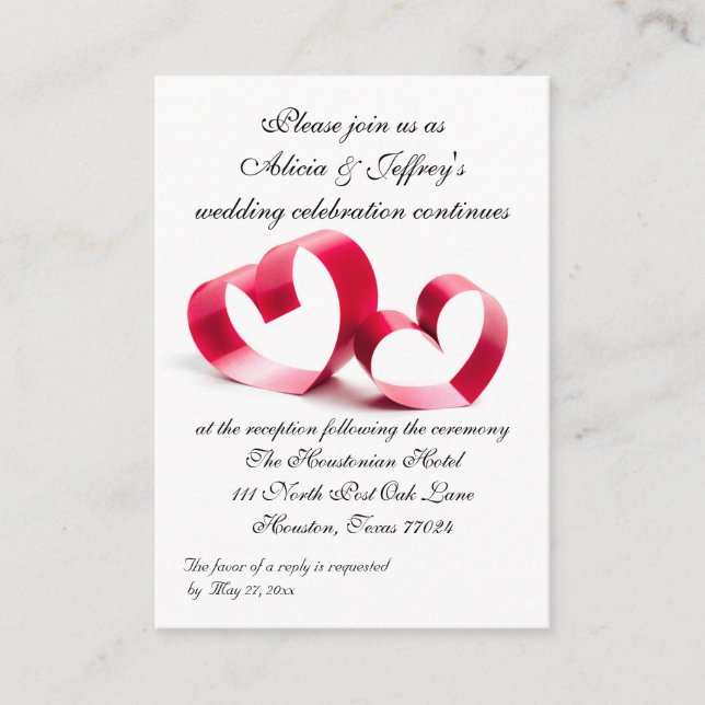 Gabinete de recepción de casamiento de cinta (Anverso)