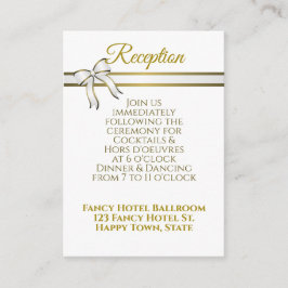 Gabinete de recepción de Cinta blanca y dorada