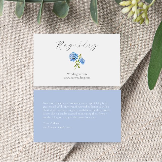 Gabinete de registro del Boda Dusty Blue Hydrangea (Subido por el creador)
