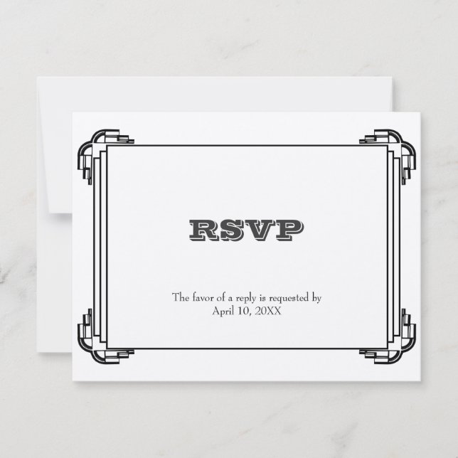 Gabinete de respuesta RSVP de la boda de marco neg (Anverso)